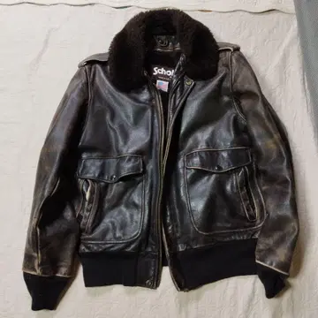 Schott N.Y.C. 가죽 플라이트 자켓 38 184sm