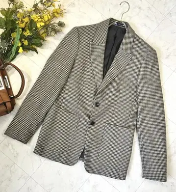 ZARA 자라 남성용 S 글렌체크 자켓 테일러드 브라운