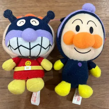 호빵맨 뮤지엄 한정품 봉제 인형 스트랩 키링 2세트