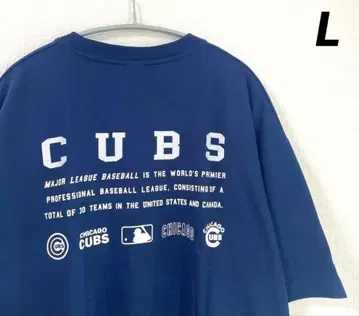 새상품 MLB 시카고 컵스 T셔츠 반팔 자수 로고 빅 실루엣 L