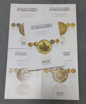 MDC Monaco 화폐 옥션 카탈로그 5권 세트 앤티크 코인