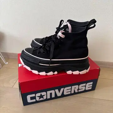 컨버스 올스타 트랙 웨이브 BP HI 24cm 블랙 핑크 새상품