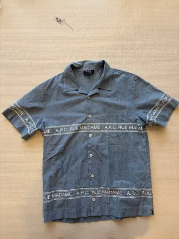 아페쎄 A.P.C 샴브레이 오픈 카라 셔츠 APC