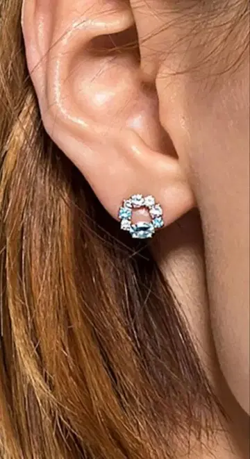 최종 가격 인하 SWAROVSKI 서클 귀걸이 양쪽용