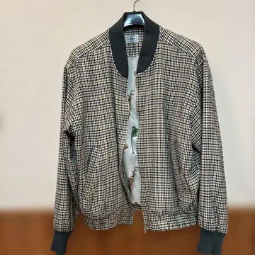 IZOD LACOSTE 체크 무늬 블루종 자켓