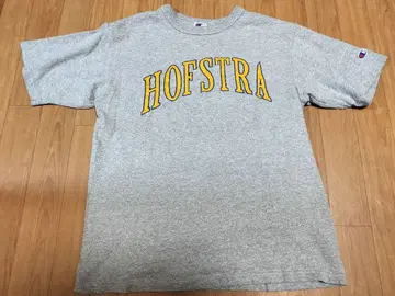 90s USA제 Champion HOFSTRA 칼리지 아치 로고 T셔츠