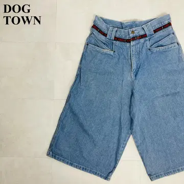 90s DOG TOWN 와이드 데님 하프 팬츠 Y2K 0491-A