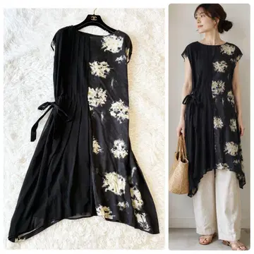 pas de calais 파드칼레 비대칭 원피스 블랙
