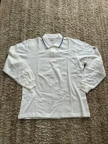 Munsingwear 긴팔 피케 셔츠 화이트 L 사이즈