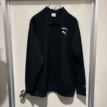 PUMA TANGRAM 긴팔 피케 셔츠 블랙 XL