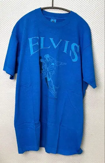 90s ELVIS USA제 싱글 스티치 T셔츠 XL 블루