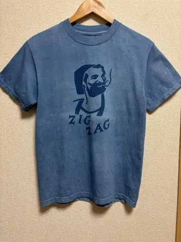 텐더 로인 ZIG ZAG T 네이비 나염 블루