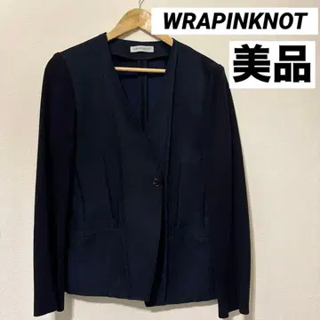 WRAPINKNOT 노카라 자켓 네이비