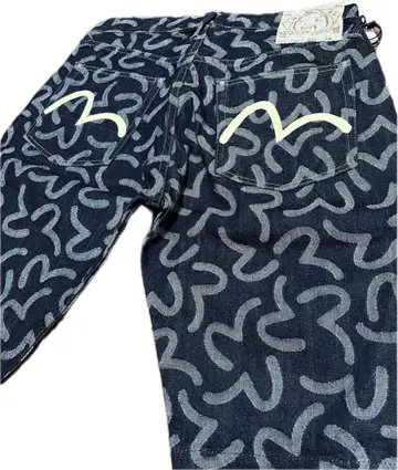 [ 극레어템 ] 구 EVISU Lot.7500 자카드 숏팬츠 갈매기