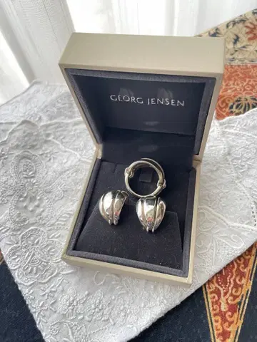 조지 젠슨 Georg Jensen 반지 귀찌 세트 멜론