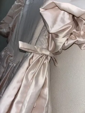 satin balloon peplum mini 원피스