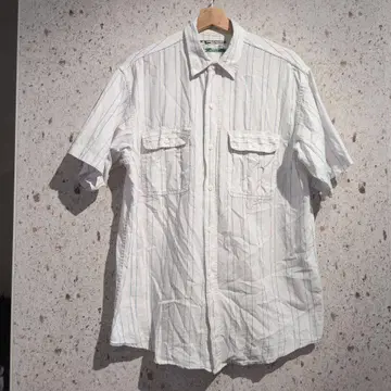 SUGAR CANE 스트라이프 반팔 워크 셔츠 동양 엔터프라이즈
