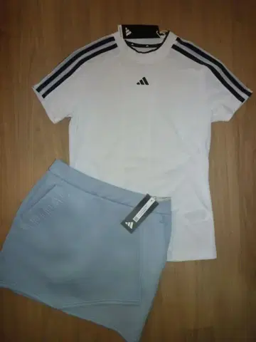 [ 새상품 M ] adidas 아디다스 골프 반팔 셔츠 & 스커트 세트