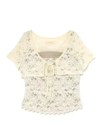 Andmary / May lace set tops Ivory