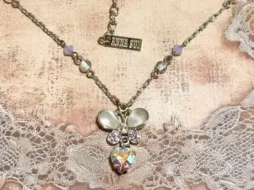 ANNA SUI 안나수이 나비 버터플라이 오로라 하트 비즈 목걸이