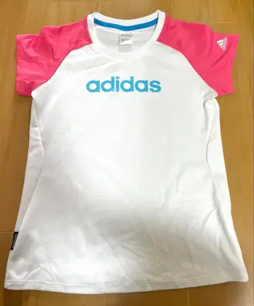 adidas 반팔 T셔츠 화이트 핑크 L