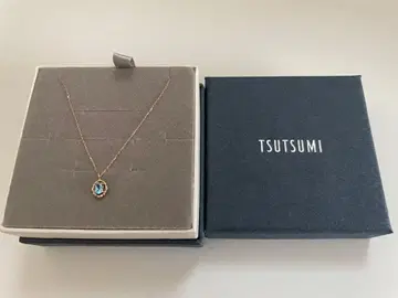TSUTSUMI k10 블루 토파즈 목걸이