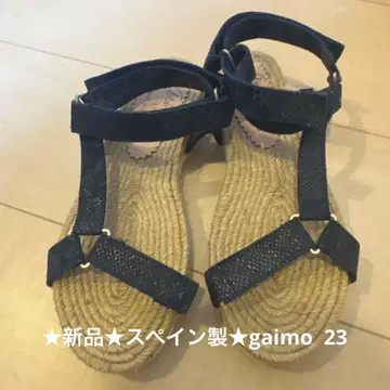 새상품 스페인산 gaimo 가이모 에스파드리유 샌들 네이비 23