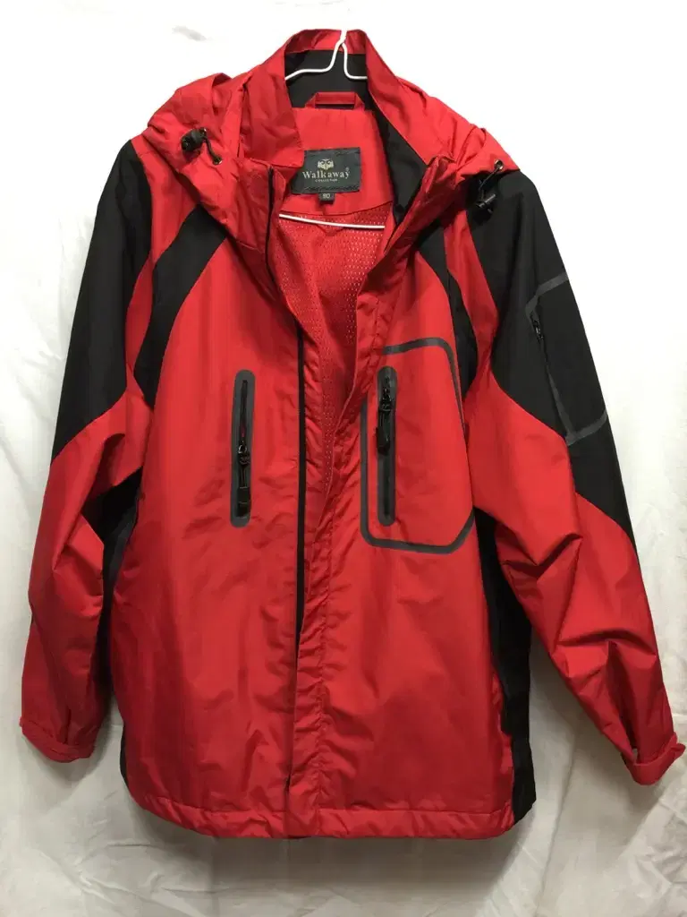 red windbreaker