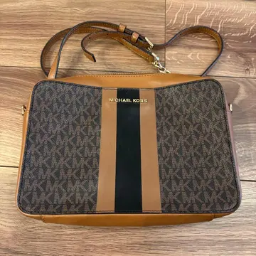 MICHAEL KORS 숄더백 MK 로고 시그니처 스트라이프
