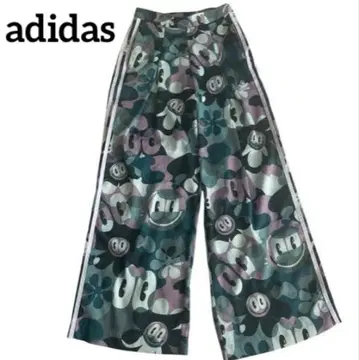 adidas originals 올 패턴 트랙 팬츠 M 와이드 화려한 레어