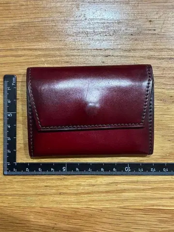 YUHAKU 코인 케이스 동전 지갑 버건디 코도반