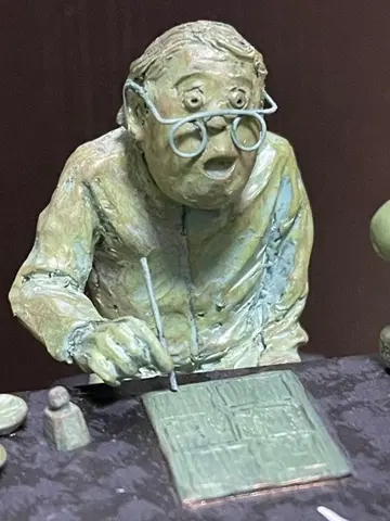 한정품 게게게의 키타로 미즈키 시게루 선생 집필 중 브론즈 피규어 요괴사
