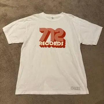 ITF 로고 화이트 T셔츠 DJ HIPHOP 턴테이블리스트 712 XL