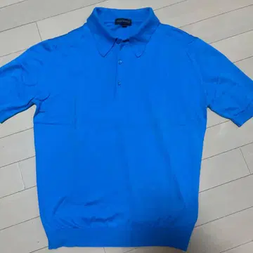 JOHN SMEDLEY 씨 아일랜드 코튼 피케 셔츠 S 구 택 하자품