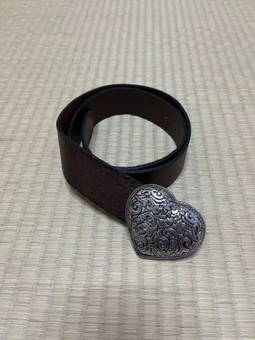 zara heart leather belt