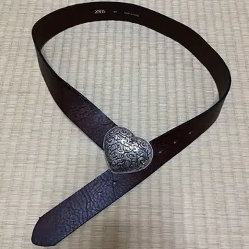 zara heart leather belt
