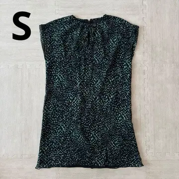 안나수이 ANNA SUI 그린 하트 슬리브리스 미니 원피스