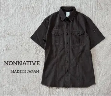 NONNATIVE 셔츠 자켓 밀리터리풍 일본제 브라운