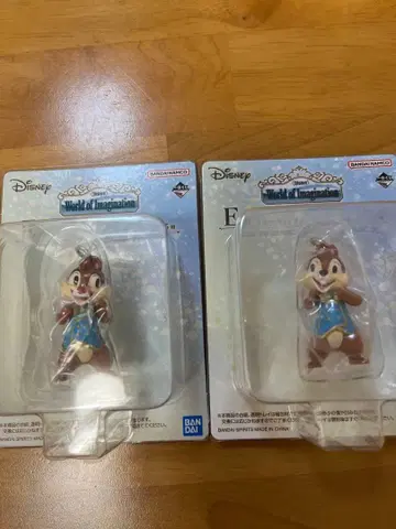 Disney 제일복권 미니 피규어 러버 참 2개 세트