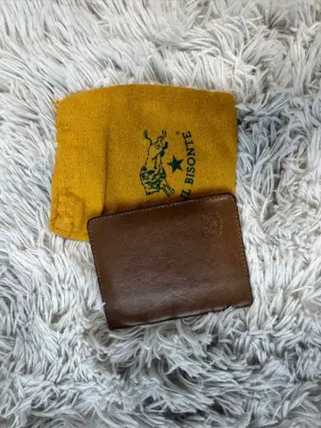 IL BISONTE 가죽 패스케이스 교통카드 지갑 브라운