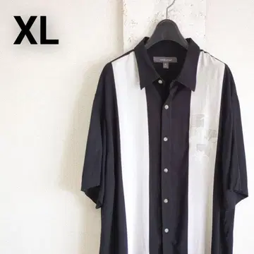 croft&barrow 반팔 투톤 셔츠 블랙 화이트 XL 서해안