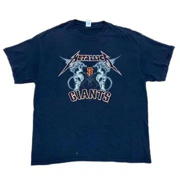 METALLICA MLB SF 자이언츠 GILDAN 티셔츠 XL 블랙