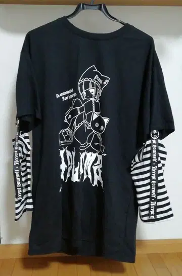 지뢰계 서브컬쳐 반팔 티셔츠 블랙