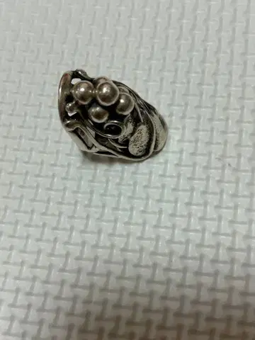 실버 포도 패턴 디자인 앤티크풍 반지