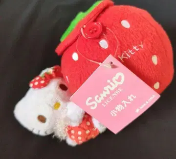 레어 SANRIO 2008년 키티 만마루쨩 딸기 소품함 마스코트