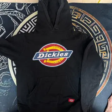 Dickies 후드티 블랙 로고 프린트