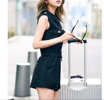 Darich D 버튼 셔츠 콤비네존