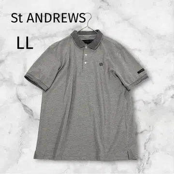 세인트 앤드류스 반팔 피케 셔츠 빅 사이즈 LL 그레이 골프