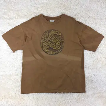 [90s] USA제 SOFT GOODS 켈트 드래곤 선페이드 티셔츠