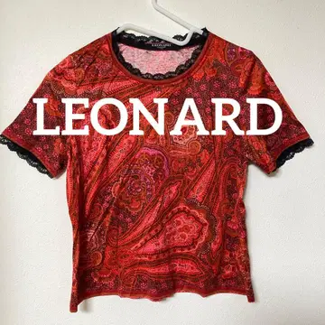 [하자품] LEONARD 반팔 티셔츠 LL 페이즐리 무늬